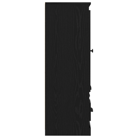 vidaXL Highboard Black Oak 132x35,5x103,5 cm Engineered Wood