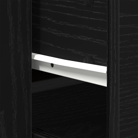 vidaXL Highboard Black Oak Engineered Wood