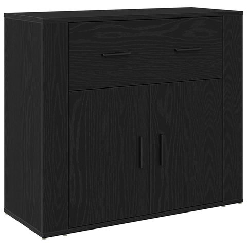 vidaXL Highboard Black Oak Engineered Wood