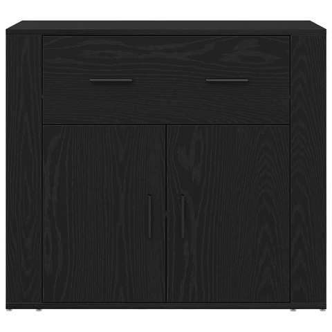vidaXL Highboard Black Oak Engineered Wood