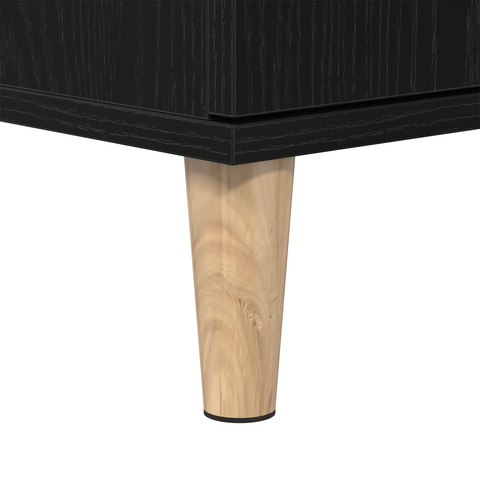 vidaXL 3 Piece Bathroom Cabinet Set Black Oak Engineered Wood