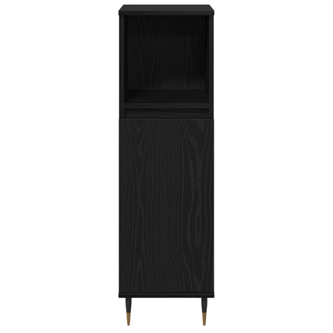 vidaXL 3 Piece Bathroom Furniture Set Black Oak Engineered Wood