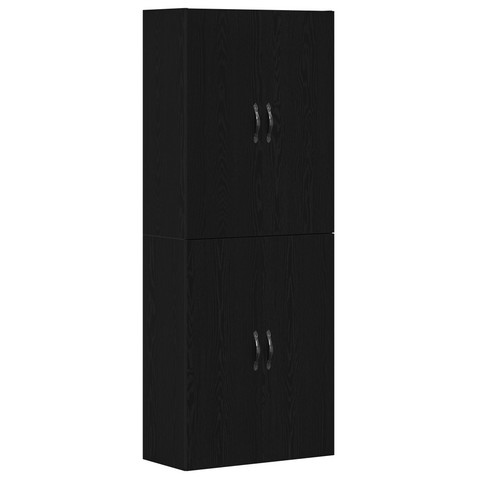 vidaXL Cabinets 2 pcs Black Oak 69,5x34x180 cm Engineered Wood