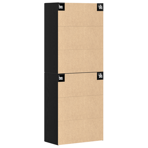 vidaXL Cabinets 2 pcs Black Oak 69,5x34x180 cm Engineered Wood