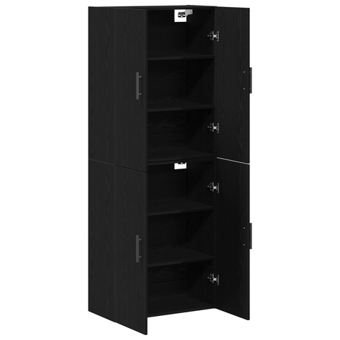 vidaXL Cabinets 2 pcs Black Oak 69,5x34x180 cm Engineered Wood