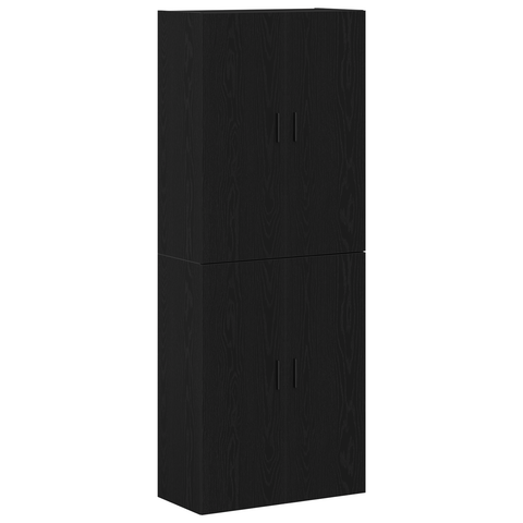 vidaXL Cabinets 2 pcs Black Oak 69,5x34x180 cm Engineered Wood