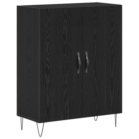 vidaXL Highboard Black Oak 69,5x34x180 cm Engineered Wood