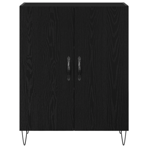 vidaXL Highboard Black Oak 69,5x34x180 cm Engineered Wood