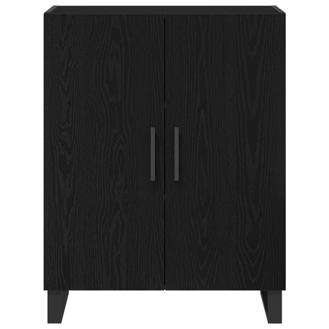 vidaXL Highboard Black Oak 69.5x34x180 cm Engineered Wood