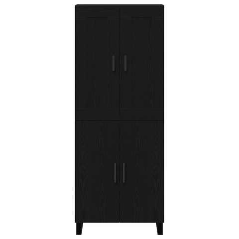 vidaXL Highboard Black Oak 69.5x34x180 cm Engineered Wood