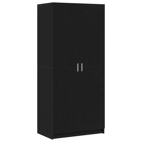 vidaXL Wardrobe Black Oak 80x51x180 cm Engineered Wood