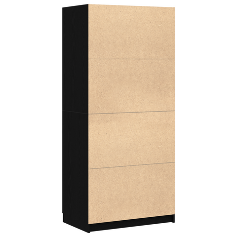 vidaXL Wardrobe Black Oak 80x51x180 cm Engineered Wood