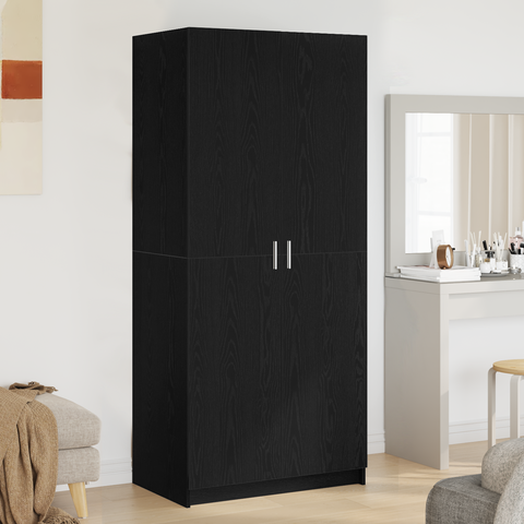 vidaXL Wardrobe Black Oak 80x51x180 cm Engineered Wood