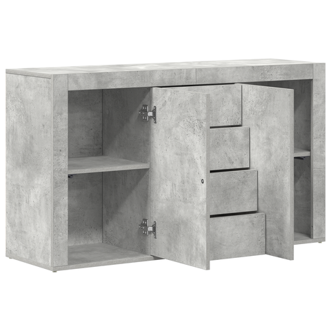 vidaXL Sideboard Concrete Grey Engineered Wood 120 x 36 x 69 cm Storage