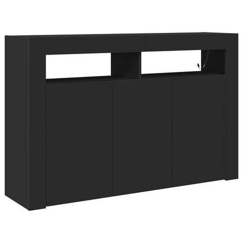 vidaXL Sideboard Black Engineered wood 116 x 30 x 75 cm Sideboard