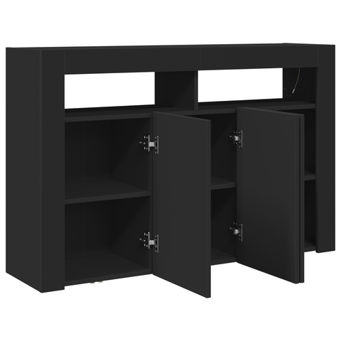 vidaXL Sideboard Black Engineered wood 116 x 30 x 75 cm Sideboard