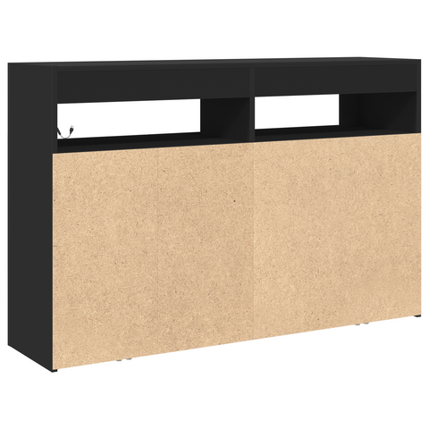 vidaXL Sideboard Black Engineered wood 116 x 30 x 75 cm Sideboard