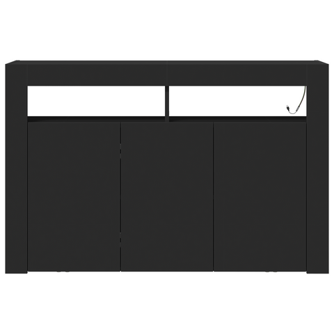 vidaXL Sideboard Black Engineered wood 116 x 30 x 75 cm Sideboard