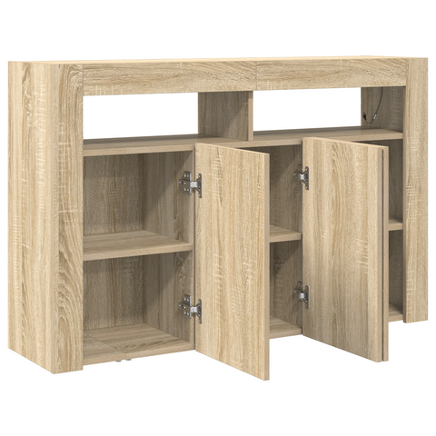 vidaXL Sideboard Sonoma oak Engineered wood 116 x 30 x 75 cm Sideboard