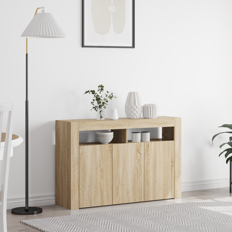 vidaXL Sideboard Sonoma oak Engineered wood 116 x 30 x 75 cm Sideboard