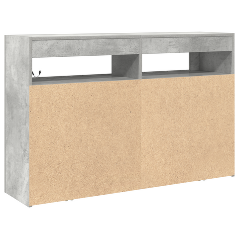 vidaXL Sideboard Concrete Grey Engineered Wood 116 x 30 x 75 cm