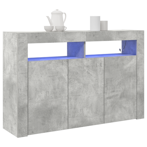 vidaXL Sideboard Concrete Grey Engineered Wood 116 x 30 x 75 cm