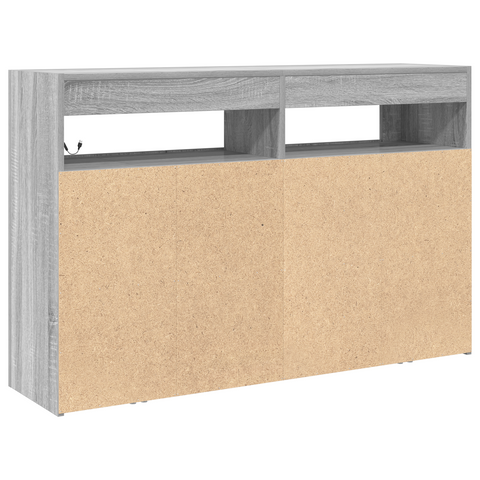 vidaXL Sideboard Grey sonoma Engineered wood 116 x 30 x 75 cm Sideboard