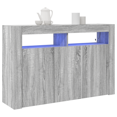 vidaXL Sideboard Grey sonoma Engineered wood 116 x 30 x 75 cm Sideboard