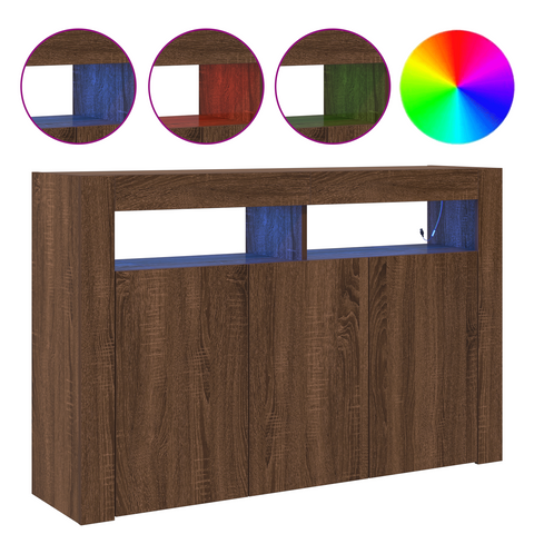 vidaXL Sideboard Brown Oak Engineered Wood 116 x 30 x 75 cm Sideboard