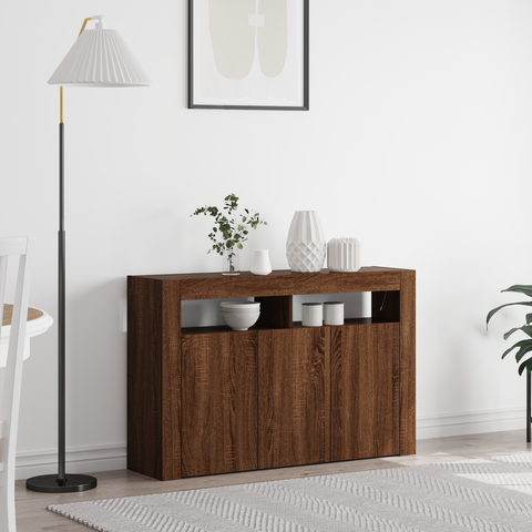 vidaXL Sideboard Brown Oak Engineered Wood 116 x 30 x 75 cm Sideboard