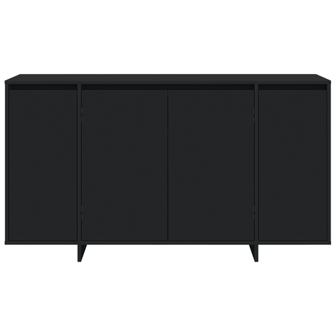 vidaXL Black Sideboard Black Engineered wood 135 x 41 x 75 cm