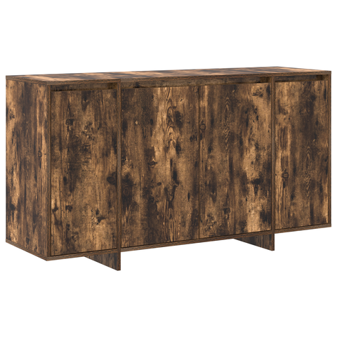 vidaXL Smoked Oak Sideboard Smoked oak Wood 135 x 41 x 75 cm Storage