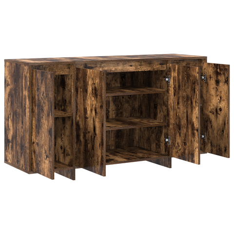 vidaXL Smoked Oak Sideboard Smoked oak Wood 135 x 41 x 75 cm Storage