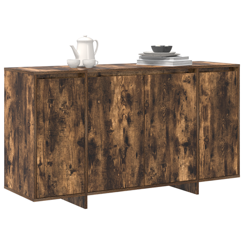 vidaXL Smoked Oak Sideboard Smoked oak Wood 135 x 41 x 75 cm Storage