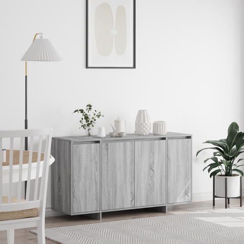 vidaXL Grey Sideboard Grey sonoma Engineered wood 135 x 41 x 75 cm