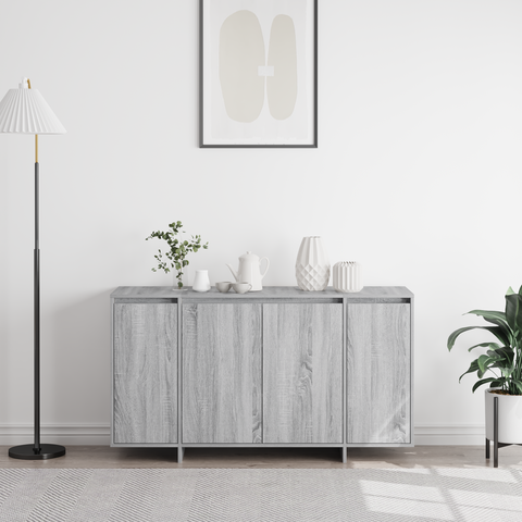 vidaXL Grey Sideboard Grey sonoma Engineered wood 135 x 41 x 75 cm