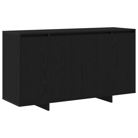 vidaXL Black Oak Sideboard Black oak Wood veneer 135 x 41 x 75 cm