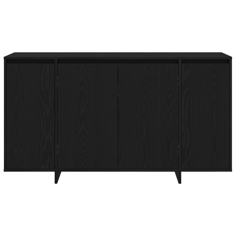 vidaXL Black Oak Sideboard Black oak Wood veneer 135 x 41 x 75 cm