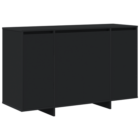 vidaXL Black Sideboard Black Engineered wood 120 x 41 x 75 cm