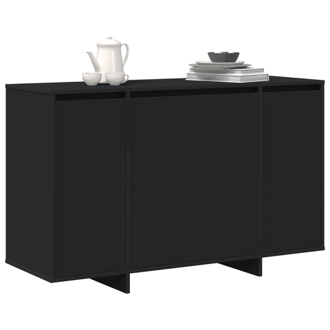 vidaXL Black Sideboard Black Engineered wood 120 x 41 x 75 cm