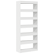vidaXL White Bookshelf White Engineered wood 80 x 30 x 198 cm Storage
