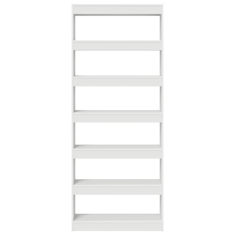 vidaXL White Bookshelf White Engineered wood 80 x 30 x 198 cm Storage