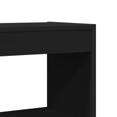 vidaXL Black Bookshelf Black Wood 80 x 30 x 198 cm Shelving