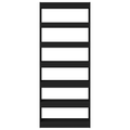 vidaXL Black Bookshelf Black Wood 80 x 30 x 198 cm Shelving