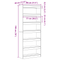 vidaXL Black Bookshelf Black Wood 80 x 30 x 198 cm Shelving