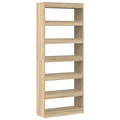 vidaXL Sonoma Oak Bookshelf Sonoma oak Engineered wood 80 x 30 x 198 cm