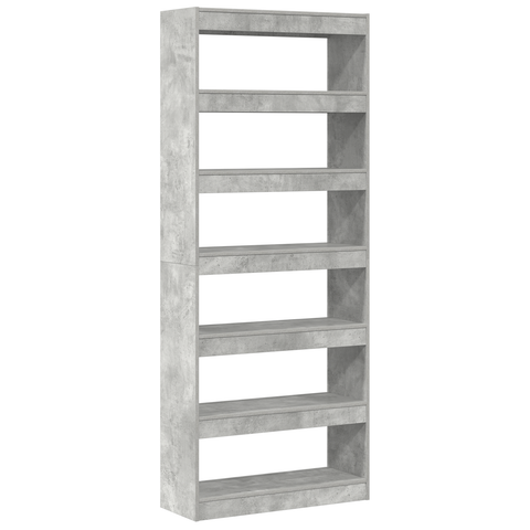 vidaXL Concrete Grey Bookshelf Concrete grey Engineered wood