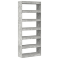 vidaXL Concrete Grey Bookshelf Concrete grey Engineered wood