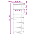 vidaXL Concrete Grey Bookshelf Concrete grey Engineered wood
