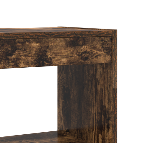 vidaXL Smoked Oak Bookshelf Smoked Oak Wood 80 x 30 x 198 cm Shelving